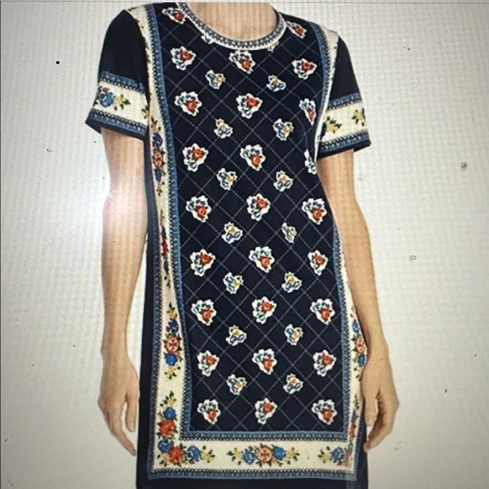 Tory Burch Floral Patterned Short Sleeve Dress